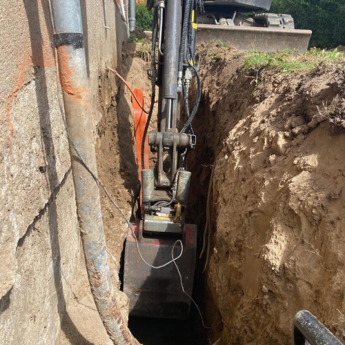 udgravning til kælderrenovering